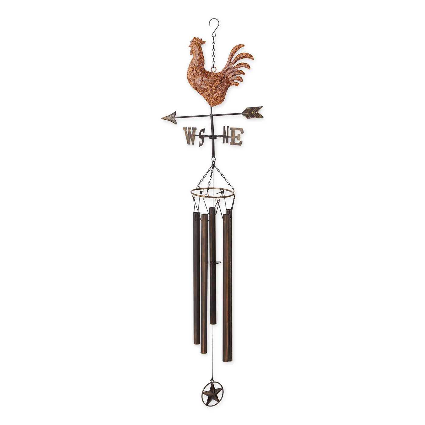 Weathervane Wind Chime - Copper Rooster - $853.58 MXN