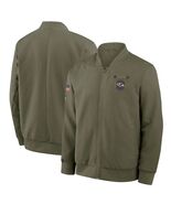 Mens Ravens Salute to Service 2025 Sideline Full-zip Bomber Jacket - Olive - €86,29 EUR