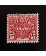 1930 $5 Postage Due, Dull Carmine Scott J78 Used F/VF - $23.66 MXN