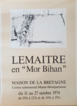 Lemaitre De Bocado Bihan - Cartel Original Exposición - Casa De Bretaña - 1974 - £135.90 GBP