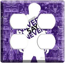 Justin Bieber Never Say Purple 4 Power Outlet Wall Plate Cover Movie Poster 3d - £8.53 GBP