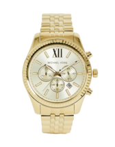 Michael Kors MK8281 Lexington Mens’ Gold Stainless Steel Chrono Watch + Gift Bag - £119.12 GBP