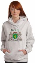 Keefe Irish Coat of Arms Ash Hooded Sweat shirt - $662.24 MXN