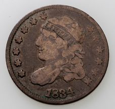 1834 Bust Half Dime in Very Good VG Condition, Light Gray Color, Bold "L... - $150.02
