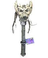 Sorcerer HORNED WARRIOR SKULL STAFF Wand Scepter Cosplay Costume Prop Ac... - $259.81 MXN
