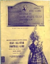 ELKS All Star High School Football Game Program Baker Oregon 1958.  - £22.13 GBP