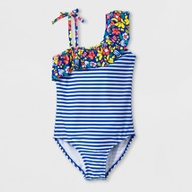 Girls Zamba Love One Piece Swimsuit - Cat &amp; Jack Blue Plus Sizes -7 Plus M - £7.14 GBP