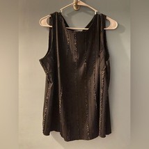 T &amp; Company Woman&#39;s Top - Size 1X Black [Clothing 236] - $5.90