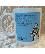 SOMeeCARDS Coffee Mug EUC Gift Blue Romantic Comedy Romcom Love Sarcasm ... - $15.00