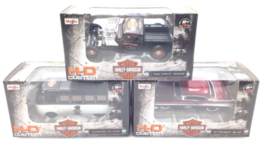 3 Maisto H-D Custom Harley-Davidson Collectible Car Toys Officially Lice... - $24.23