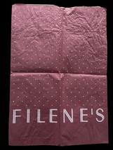 Vintage Filene’s Department Store Paper Large Maroon Red Shopping Bag Po... - $17.91
