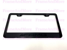 1x AMG Carbon Fiber Box Style Stainless Black Metal License Plate Frame Holder - £11.27 GBP