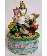 Disney’s Alice in Wonderland Music Box Mad Hatter Tea Party Figurine - $216.97 CAD