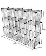 Only Hangers Metal Wire Storage Cubes 3 ft x 4 ft - Black - $972.23 MXN