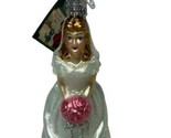 Old World Christmas Ornament Brunette Bride Glass Decoration  - $10.09