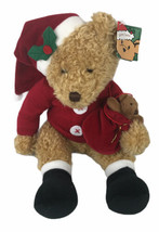 Russ Sammy Santa Plush 10&quot; Stuffed Animal Bedtime Bear Christmas #F661851 Avon - £9.28 GBP