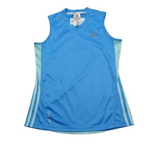 Adidas Shirt Womens S Blue V Neck Sleeveless Pullover Activewear Tank Top - $25.95 CAD