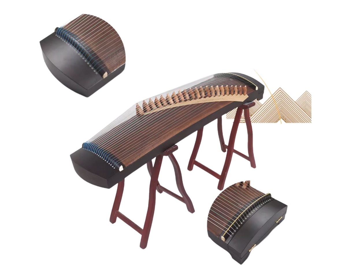 Guzheng 125cm Portable 21 string Black Chinese zither - $399.00