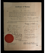 Vtg 1936 Oswald Heck Election Certificate Ephemera NY Assembly Schenecta... - $79.99