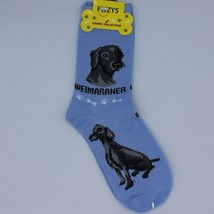 Foozys Womens Crew Socks Weimaraner Dog Size 9-11 Blue Cute Gift - £5.10 GBP