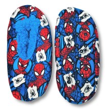 SPIDER-MAN Marvel Comics Boys Fuzzy Babba Slippers Size S/M (8-13) Or M/L (13-4) - $10.44