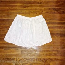 ABOUND Skirt White Pink Women Size Large Elastic Waist Pull On - £12.51 GBP