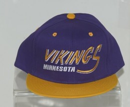 Team Apparel NFL Minnesota Vikings Purple Gold Flat Bill Adjustable Hat - £19.74 GBP