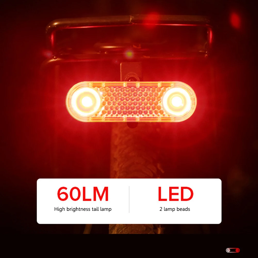 LED Bike Bicycle Rear Reflector Tail Light For Luggage Rack Night Riding Safety - £24.43 GBP+
