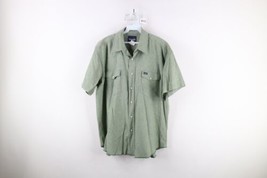 Vintage 90s Wrangler Mens XL Distressed Western Rodeo Snap Button Shirt Green - £31.27 GBP