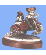 Disney Mickey & Minnie Motor Cycle Pewter  Figurine - $399.99