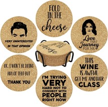 Funny Drink Coasters, 6 Pcs Coffee Coasters With Metal Holder, Fold In The - £35.16 GBP