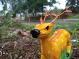 Deer statue Concrete Handmade Garden Figurines  - £56.06 GBP