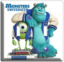 MONSTERS UNIVERSITY MIKE SULLY DOUBLE LIGHT SWITCH COVER KIDS BEDROOM WA... - £10.23 GBP