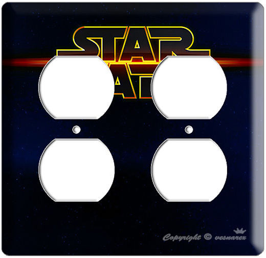 STAR WARS DEEP SPACE LOGO POWER OUTLET COVER PLATE LORD DARTH VADER ROOM DECOR - $22.99