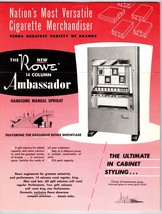 Rowe Ambassador Cigarette Vending Machine Flyer 1955 Promo Art 8.5&quot; x 11&quot; Vendor - £30.61 GBP