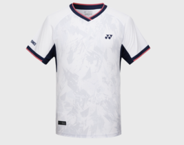 YONEX 24F/W Men&#39;s Badminton T-Shirts Sportswear Top Training White NWT 243TS015M - £51.75 GBP