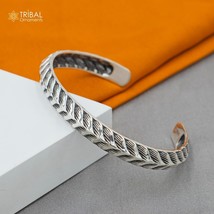 925 sterling silver handmade  stylish  design adjustable bangle bracelet... - $97.88