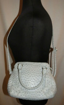 Merona light blue faux ostrich purse, good used condition - $10.99