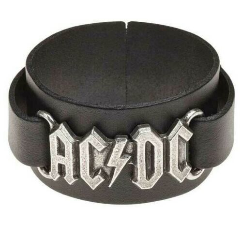 Primary image for Alchemy Gothic AC/DC Black Leather Wrist Strap Official Band Merchandise HRWL446