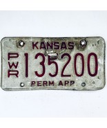  United States Kansas Permanent Power Unit License Plate PWR 135200 - £14.87 GBP