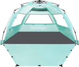 Whitefang Deluxe Xl Pop Up Beach Tent Sun Shade Shelter, Uv, And Guy Lines. - £62.32 GBP