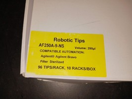 Agilent Compatible AF250A-9-NS Sterile Filter 25µL Robotic Tips / Box of... - $121.50