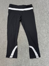 Lululemon Run Inspire Crop II Leggings Womens Size 6 Black White Running... - $24.74