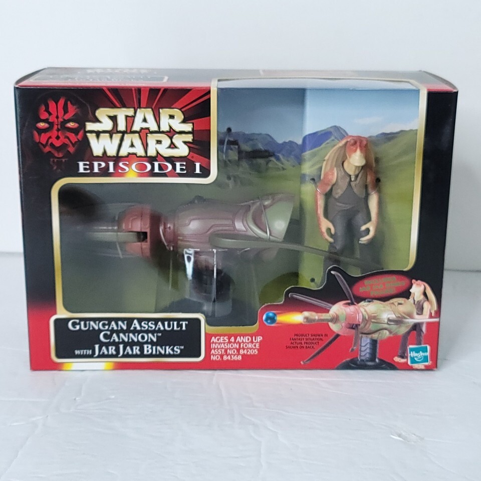Star Wars Episode I Gungan Assault Cannon With Jar Jar Binks Action Figu... - $25.24