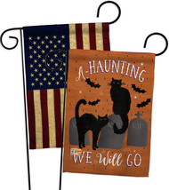Haunting We Go - Impressions Decorative USA Vintage - Applique Garden Flags Pack - £24.46 GBP