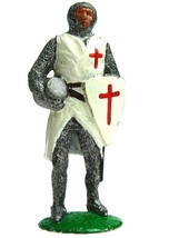 Vintage MAC Medieval Templar Knight Holy Land Crusader 54mm Lead Toy Soldier - £19.97 GBP