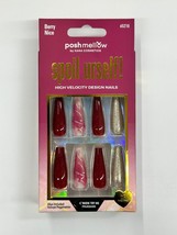 POSHMELLOW BY KANA COSMETICS LEVEL UP 24 NAILS W/ GLUE INCLUDED#65210 BE... - $5.99
