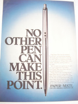 1983 Color Ad Paper Mate Pens, Gillette, Co., No Other Pen Can Make This... - $148.93 MXN
