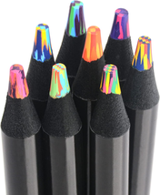 8 Pieces Rainbow Pencils, Jumbo Colored Pencils for Adults, Multicolored Pencils - £10.45 GBP