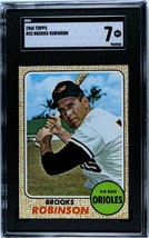Brooks Robinson 1968 Topps Baseball Card #20- SGC Graded 7 NM (Baltimore Orioles - £97.53 GBP